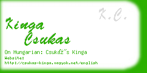 kinga csukas business card